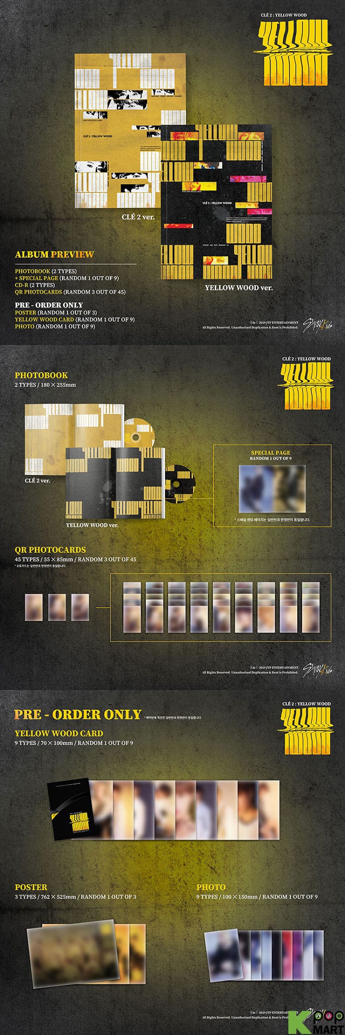 Korea Pop Store STRAY KIDS - CLE 2 : YELLOW WOOD (SPECIAL ALBUM) NORMAL VERSION Kawaii Gifts 8809440338931