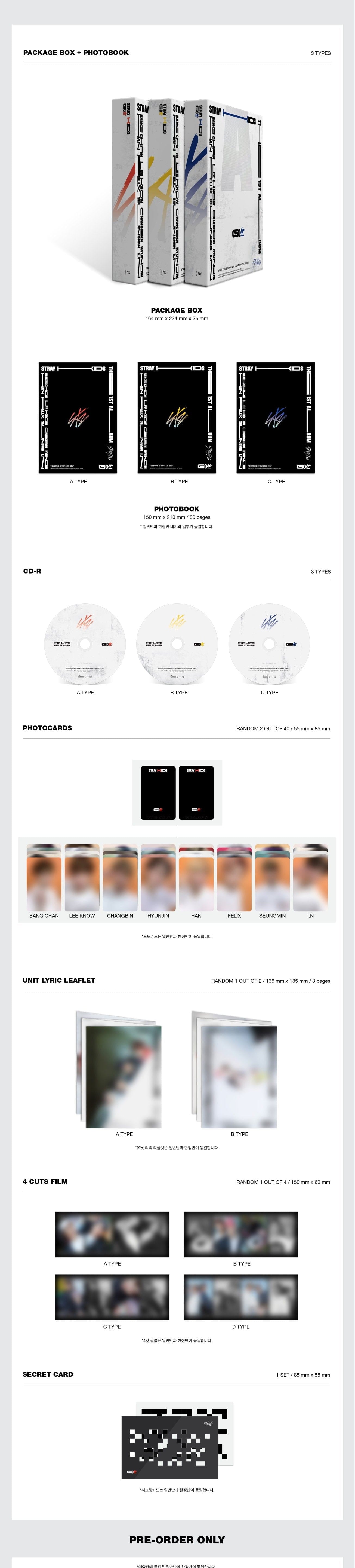 Korea Pop Store STRAY KIDS - VOL.1 [GOLIVE] STANDARD VERSION Kawaii Gifts 8809440339761