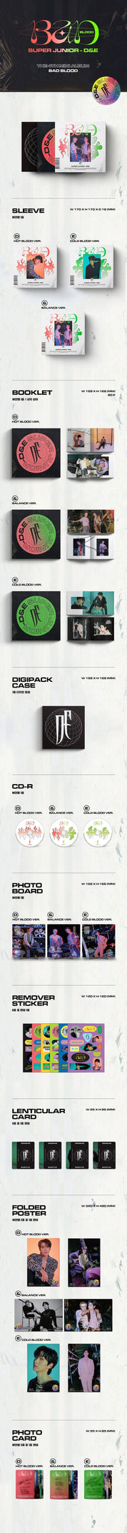 Korea Pop Store SUPER JUNIOR-D&E - BAD BLOOD (4TH MINI ALBUM) Kawaii Gifts 8809633189135