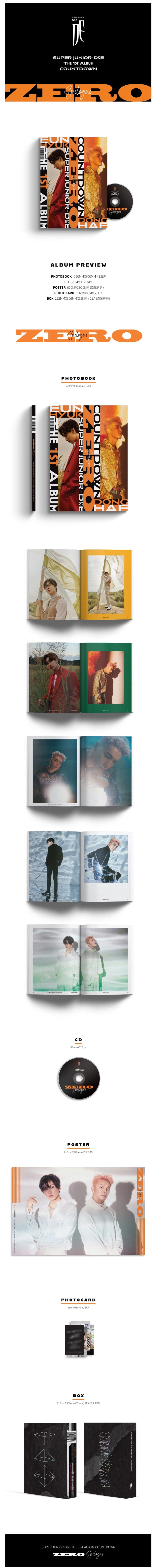 Korea Pop Store SUPER JUNIOR-D&E - VOL.1 [COUNTDOWN] ZERO VER. (EPILOGUE) Kawaii Gifts 8809755509699