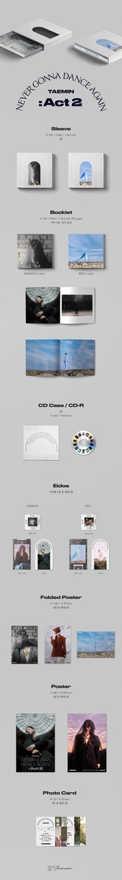 Korea Pop Store TAEMIN - VOL.3 [NEVER GONNA DANCE AGAIN: ACT 2] Kawaii Gifts 8809633189364