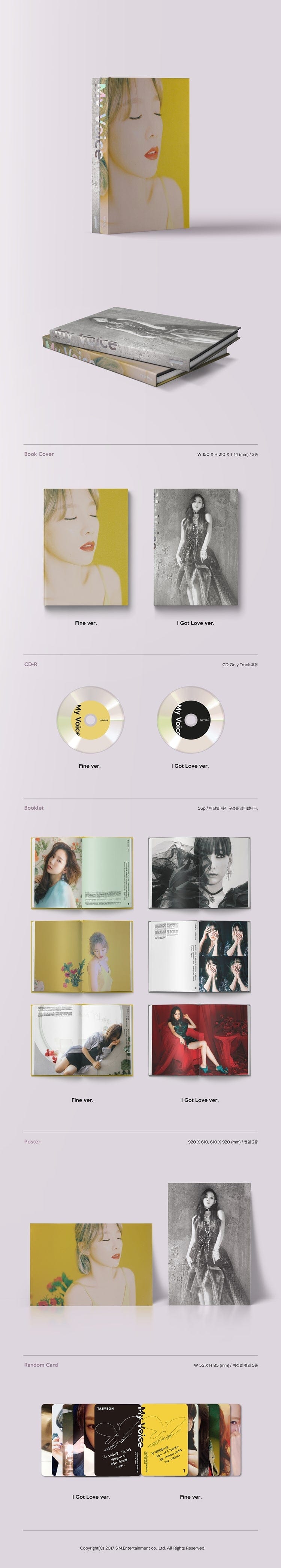 Korea Pop Store TAEYEON - VOL.1 [MY VOICE] Kawaii Gifts 8809269507679
