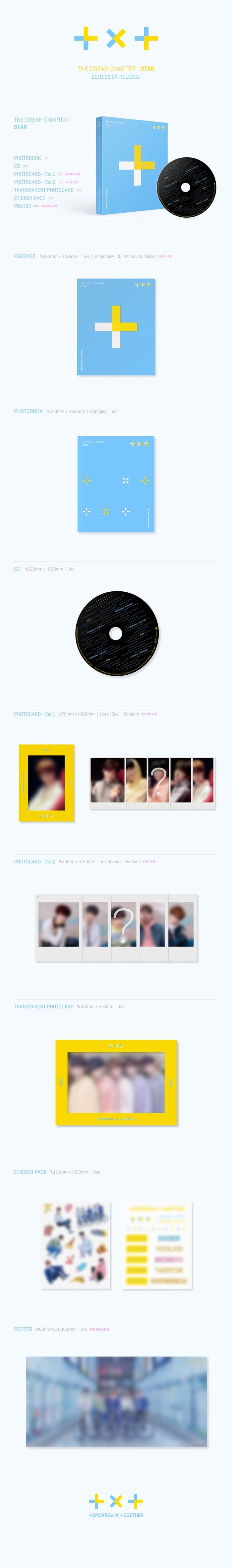 Korea Pop Store TOMORROW X TOGETHER - THE DREAM CHAPTER : STAR Kawaii Gifts 8809440338696