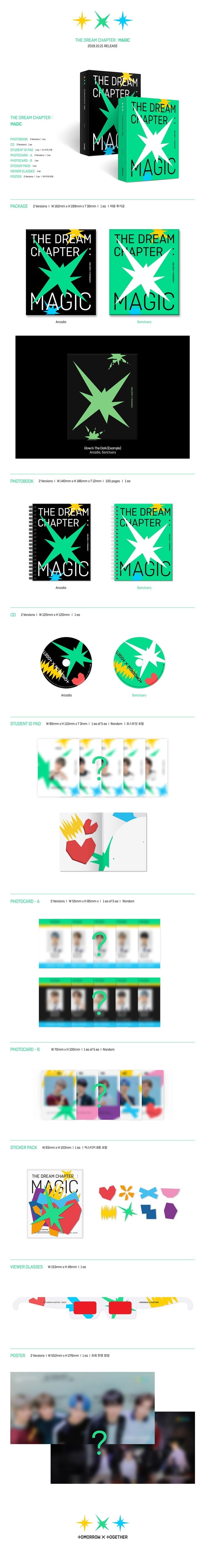 Korea Pop Store TOMORROW X TOGETHER (TXT) - THE DREAM CHAPTER: MAGIC Kawaii Gifts 8809440339181