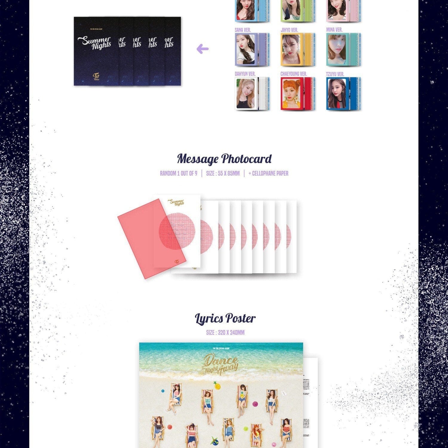 Korea Pop Store TWICE - SUMMER NIGHTS (2ND SPECIAL ALBUM) Kawaii Gifts 8809440338245