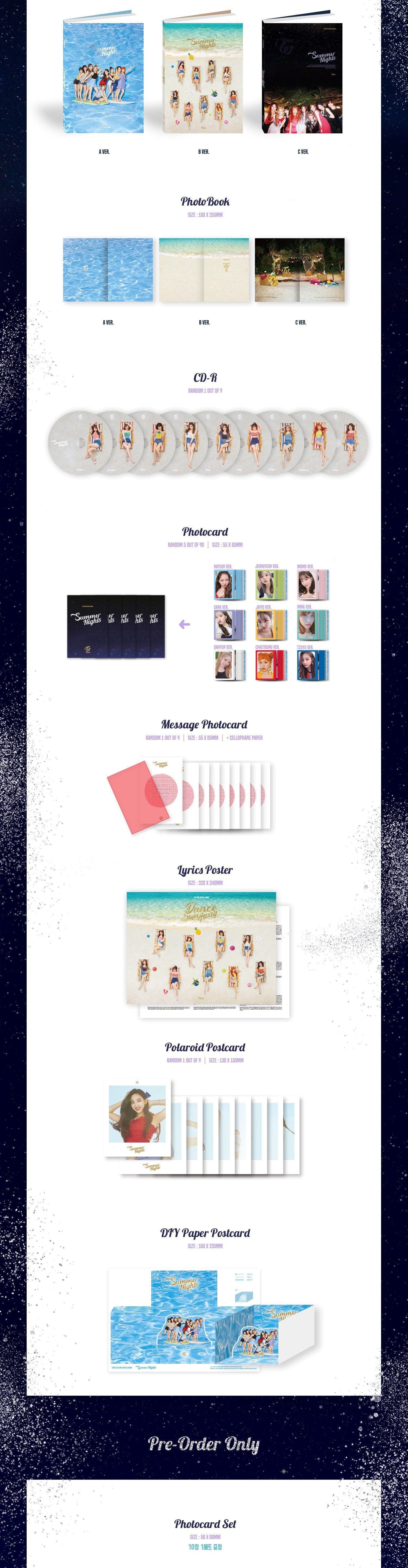 Korea Pop Store TWICE - SUMMER NIGHTS (2ND SPECIAL ALBUM) Kawaii Gifts 8809440338245