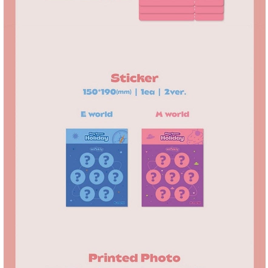 Korea Pop Store WEEEKLY - Play Game : Holiday (4th MINI ALBUM) Kawaii Gifts 8804775164446