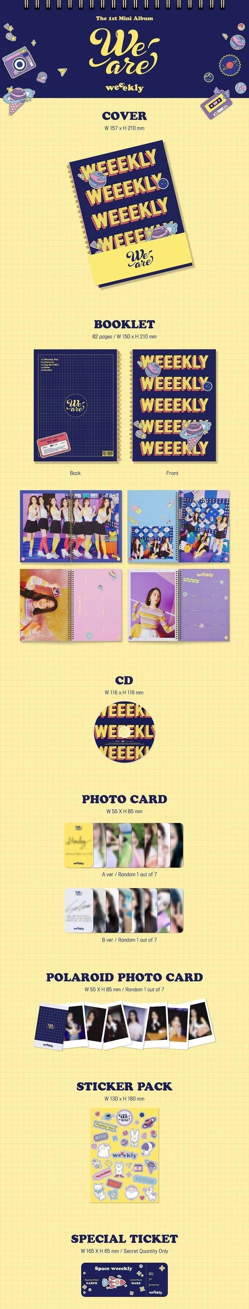 Korea Pop Store WEEEKLY - WE ARE (1ST MINI ALBUM) Kawaii Gifts 8804775145094