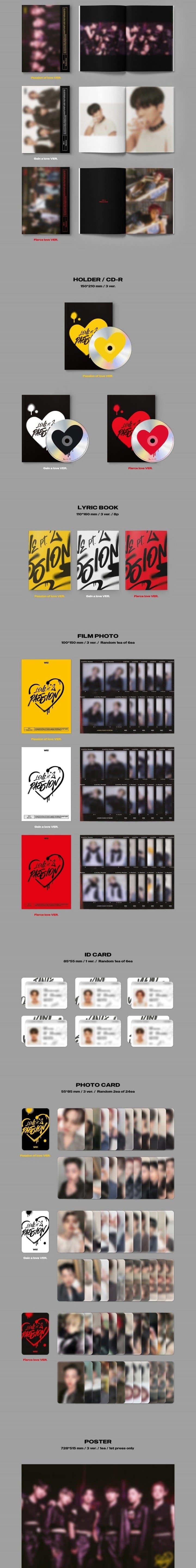 Korea Pop Store WEI - LOVE PT.2 Passion (5TH MINI ALBUM) Kawaii Gifts