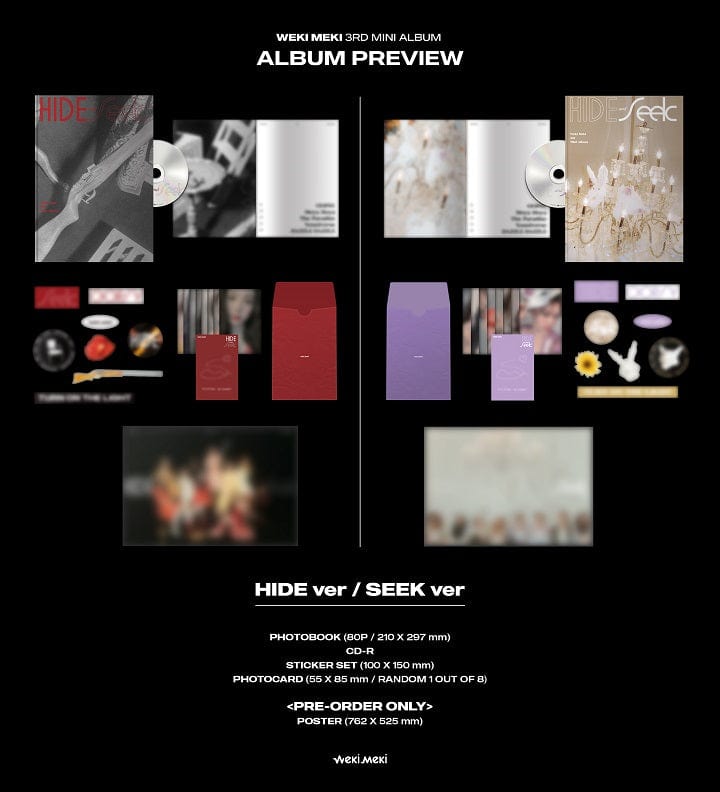 Korea Pop Store WEKI MEKI - Hide And Seek (3RD MINI ALBUM) Kawaii Gifts 8804775143502