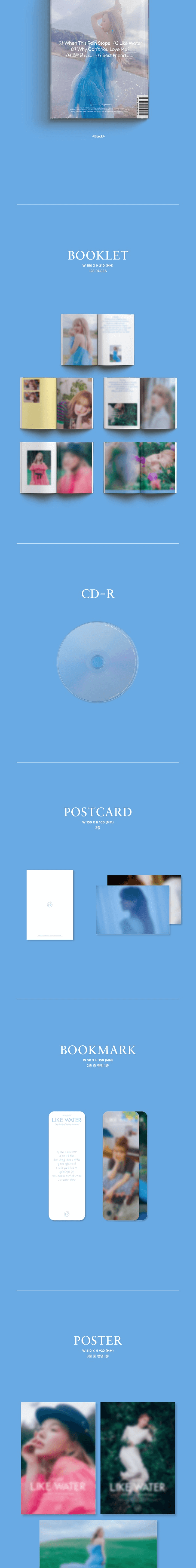 Korea Pop Store WENDY - LIKE WATER (1ST MINI ALBUM) (PHOTO BOOK VER.) Kawaii Gifts 8809633189753