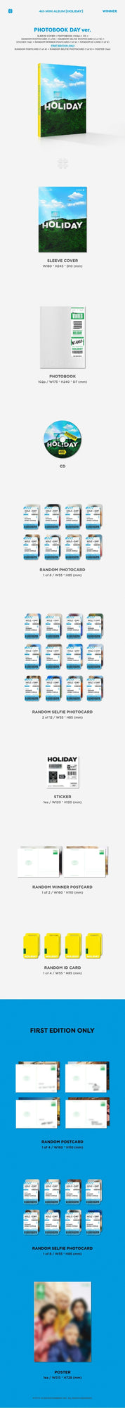 Korea Pop Store WINNER - 4TH MINI ALBUM [Holiday] (PHOTOBOOK VER.) Kawaii Gifts 8809848754982