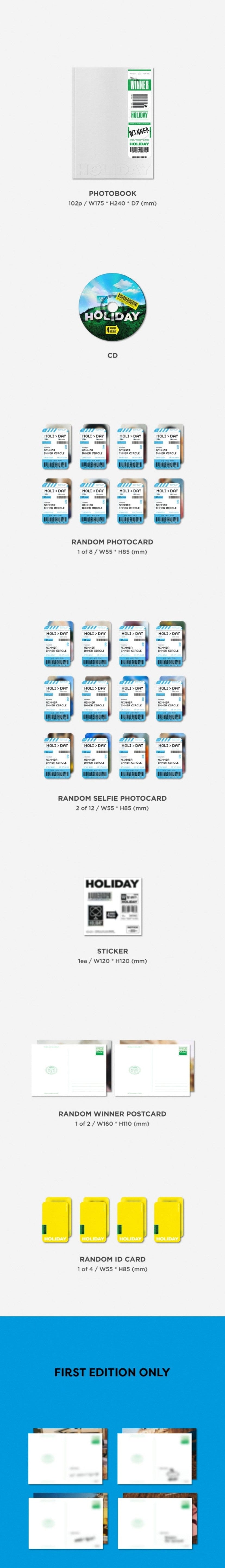 Korea Pop Store WINNER - 4TH MINI ALBUM [Holiday] (PHOTOBOOK VER.) Kawaii Gifts 8809848754982