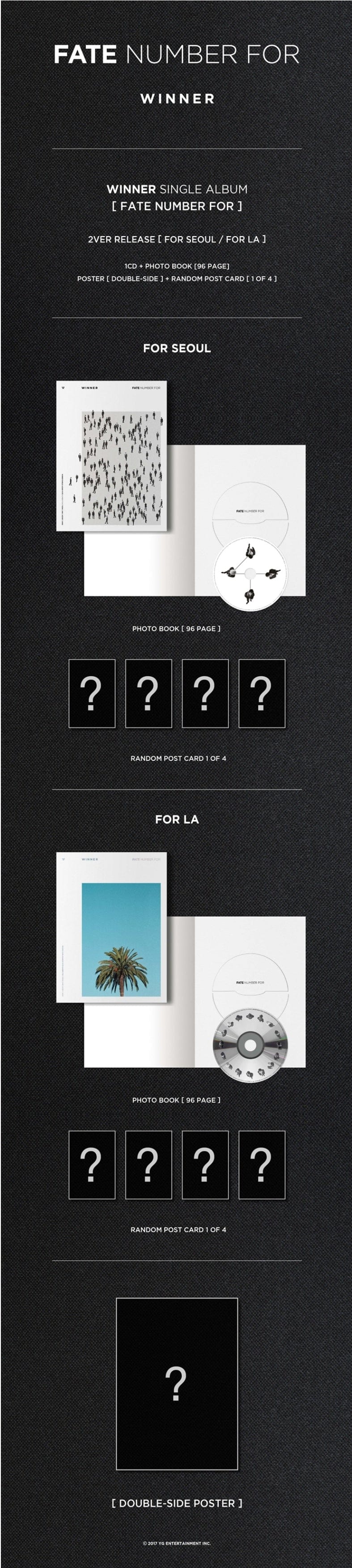 Korea Pop Store WINNER - FATE NUMBER FOR (SINGLE ALBUM) Kawaii Gifts 8809269507624