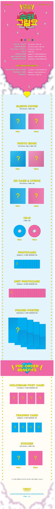 Korea Pop Store WJSN CHOCOME - SUPER YUPPERS! (2ND SINGLE ALBUM) Kawaii Gifts 8804775250415