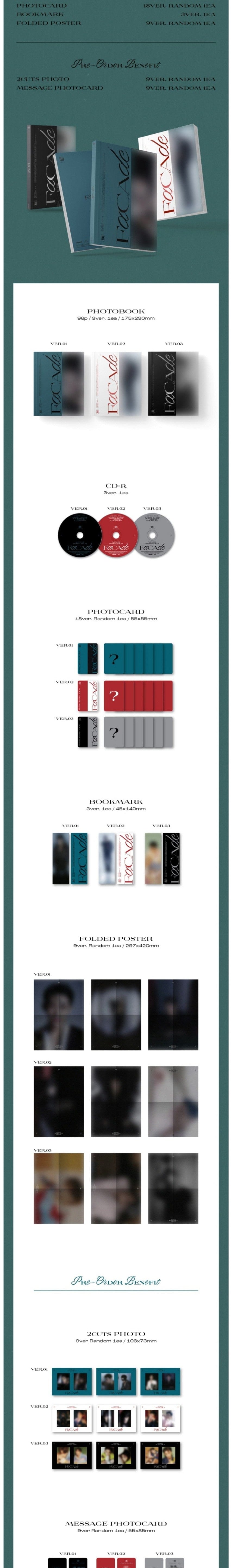 Korea Pop Store WONHO - FACADE (3RD MINI ALBUM) Kawaii Gifts 8804775251740