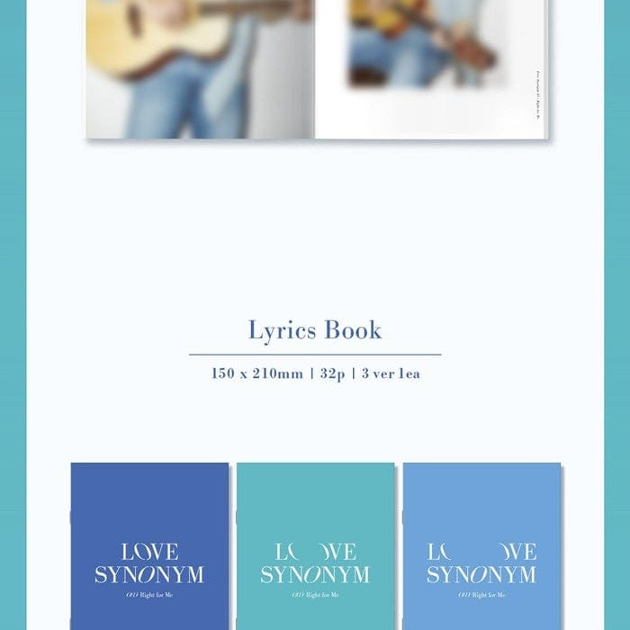 Korea Pop Store WONHO - LOVE SYNONYM #1: RIGHT FOR ME (1ST MINI ALBUM) Kawaii Gifts 8804775147661