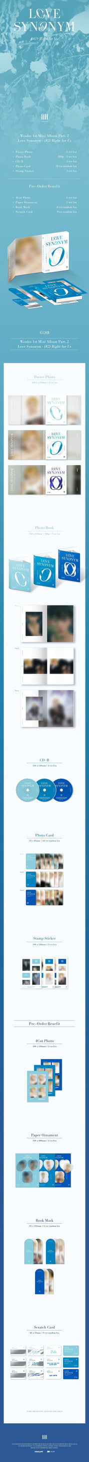 Korea Pop Store WONHO - LOVE SYNONYM #2 : RIGHT FOR US (1ST MINI ALBUM PART.2) Kawaii Gifts 8804775157325
