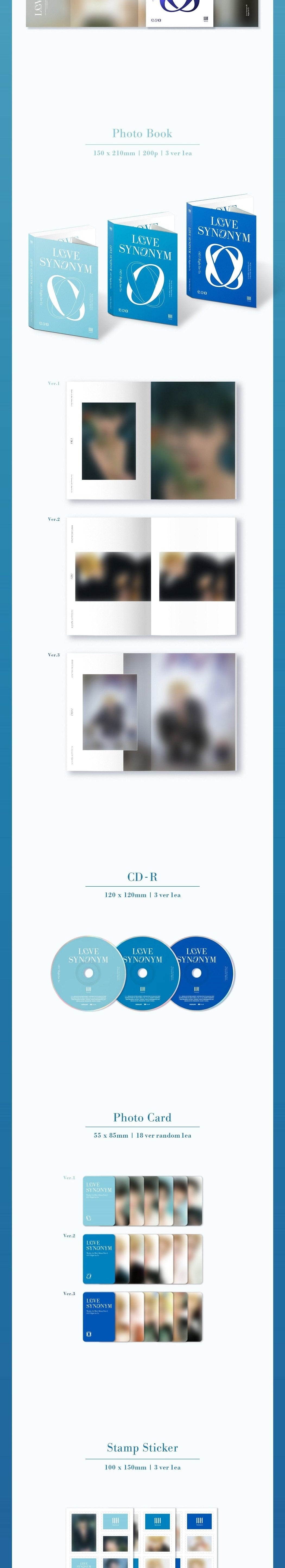 Korea Pop Store WONHO - LOVE SYNONYM #2 : RIGHT FOR US (1ST MINI ALBUM PART.2) Kawaii Gifts 8804775157325