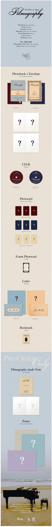 Korea Pop Store WONPIL - PILMOGRAPHY Kawaii Gifts