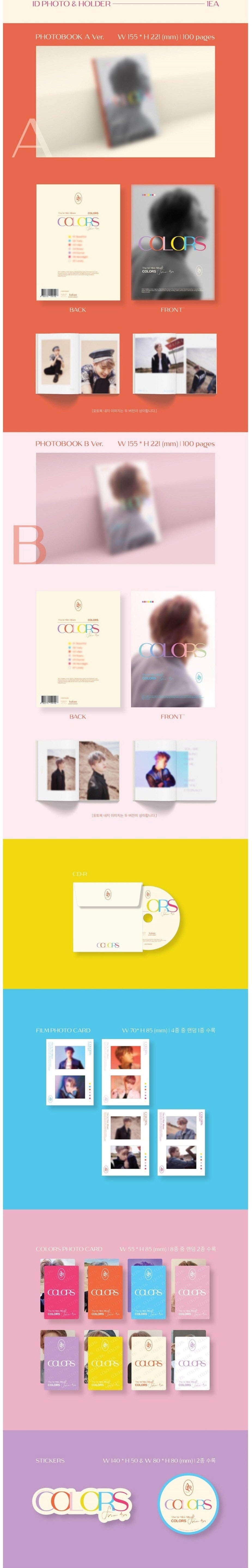 Korea Pop Store YOUNGJAE - COLORS FROM ARS (1ST MINI ALBUM) Kawaii Gifts 8804775199196