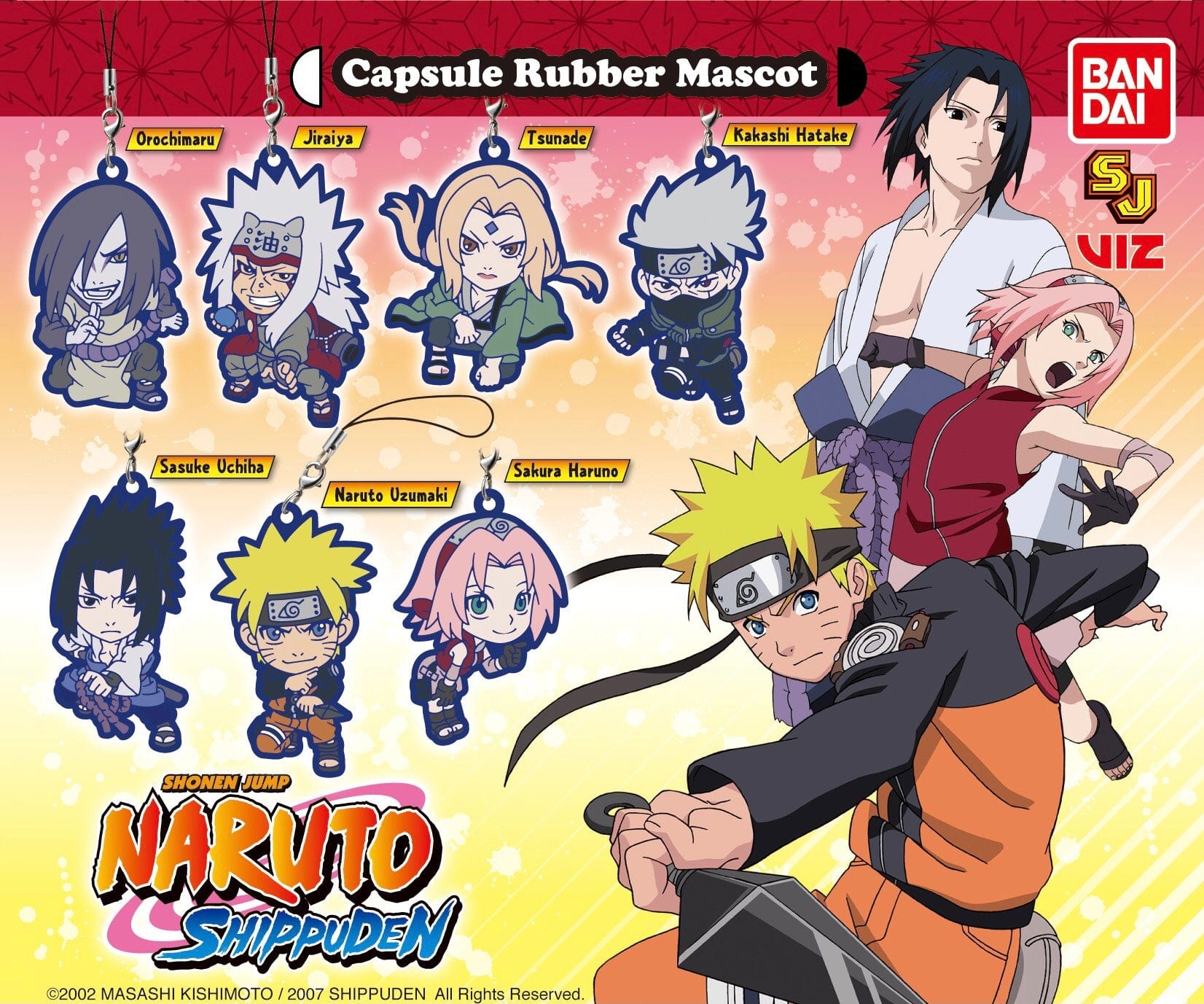 Little Buddy Naruto Rubber Mascot Keychain Bandai Gachapon Kawaii Gifts 164628