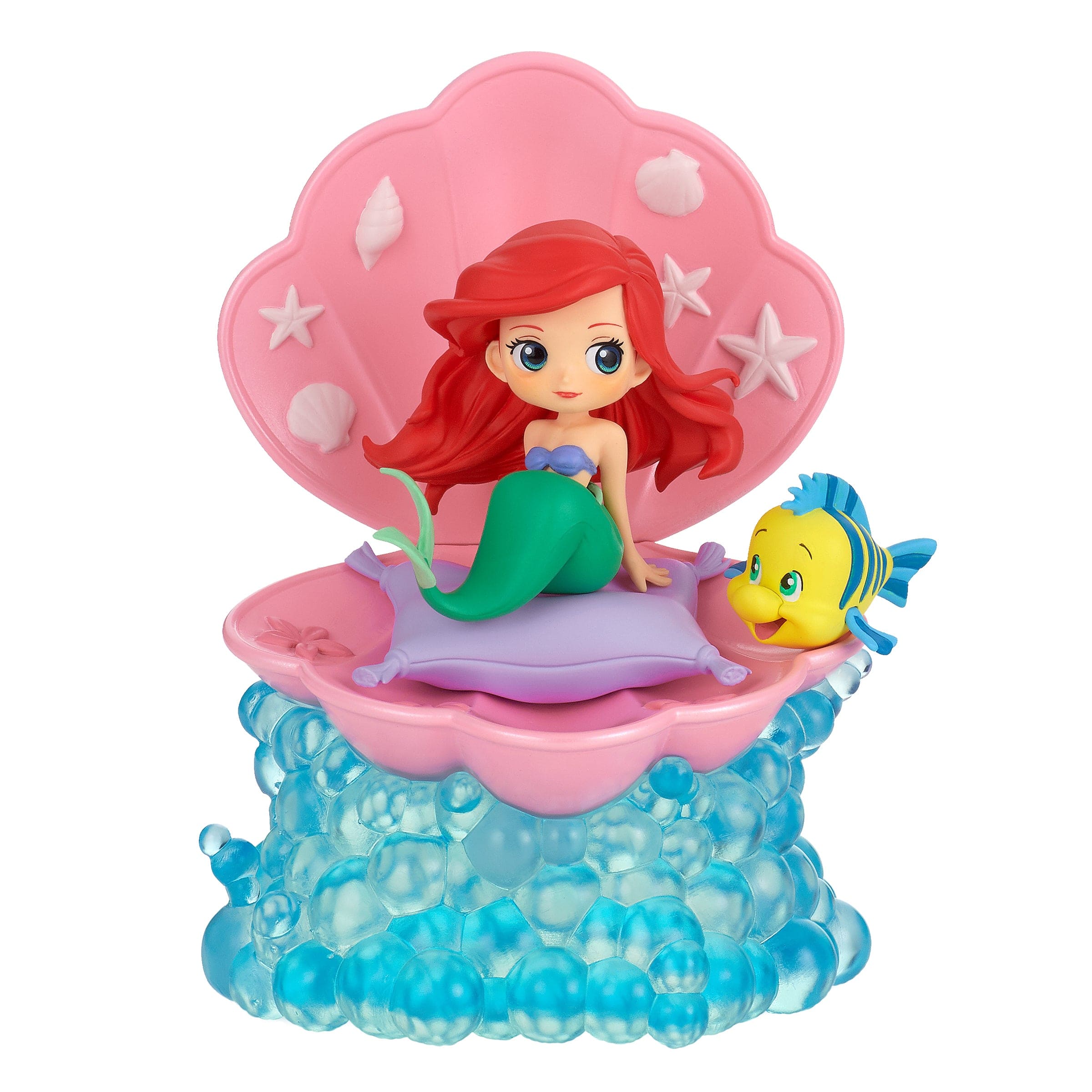 Little Buddy Disney Stories Ariel & Flounder Q posket Figure ver.A (Pink Clamshell) Kawaii Gifts 4983164176483