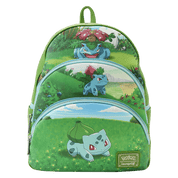 Loungefly LF Pokémon Bulbasaur Evolutions Triple Pocket Backpack Kawaii Gifts 671803391406