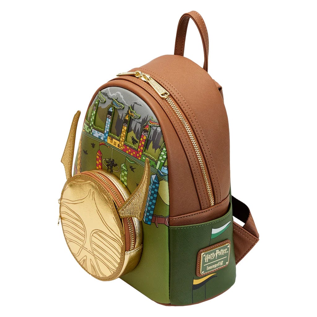 harry potter patch mini backpack Hufflepuff adjustable shoulder straps Loungefly Harry Potter Weasleys' Wizard