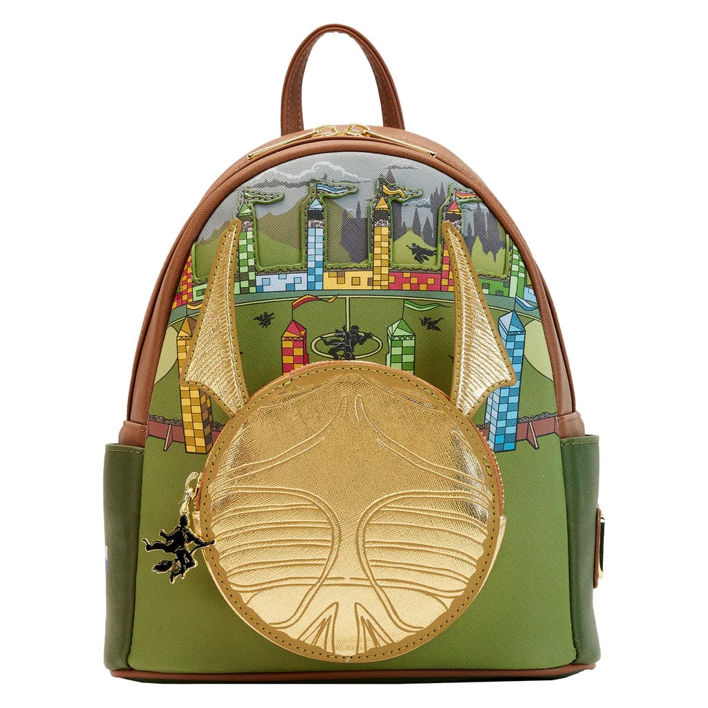 harry potter japan mini backpack - 10" Exclusive Woven Small Backpack with Front Pocket With dimensions of approximately 40 x 30 x 13 cm and made from reinforced canvas without using animal materials in its production Harry Potter Snowy Hogwarts Scene