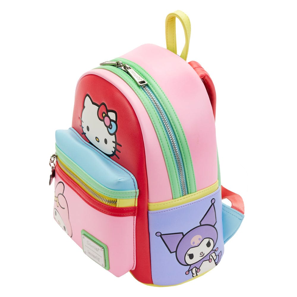 Loungefly Loungefly Sanrio Hello Kitty And Friends Color Block Mini Backpack Kawaii Gifts 671803417861