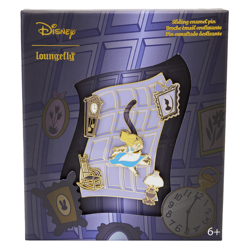 Loungefly LF Alice in Wonderland Falling Down the Rabbit Hole 3" Collector Box Pin Kawaii Gifts 671803391857