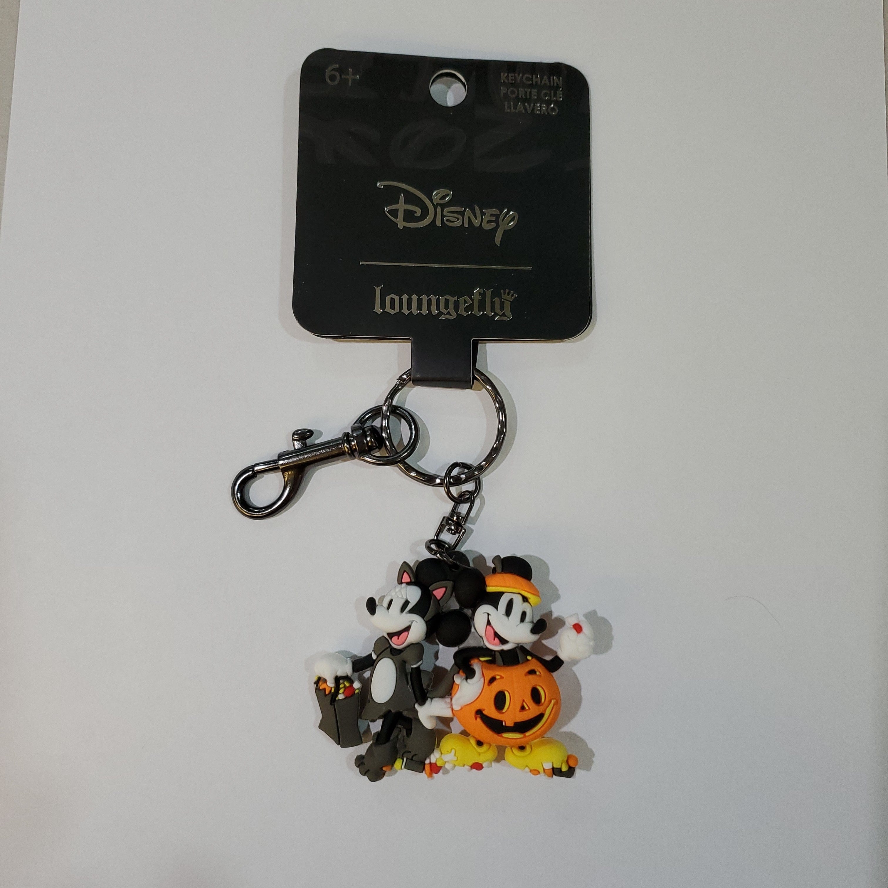 Loungefly Loungefly Disney Mickey and Minnie Halloween 3D Molded Keychain Kawaii Gifts 671803438316