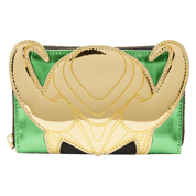 Loungefly LF Marvel Shine Loki Metallic Cosplay Zip Around Wallet Kawaii Gifts 671803393295