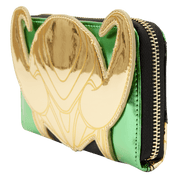 Loungefly LF Marvel Shine Loki Metallic Cosplay Zip Around Wallet Kawaii Gifts 671803393295
