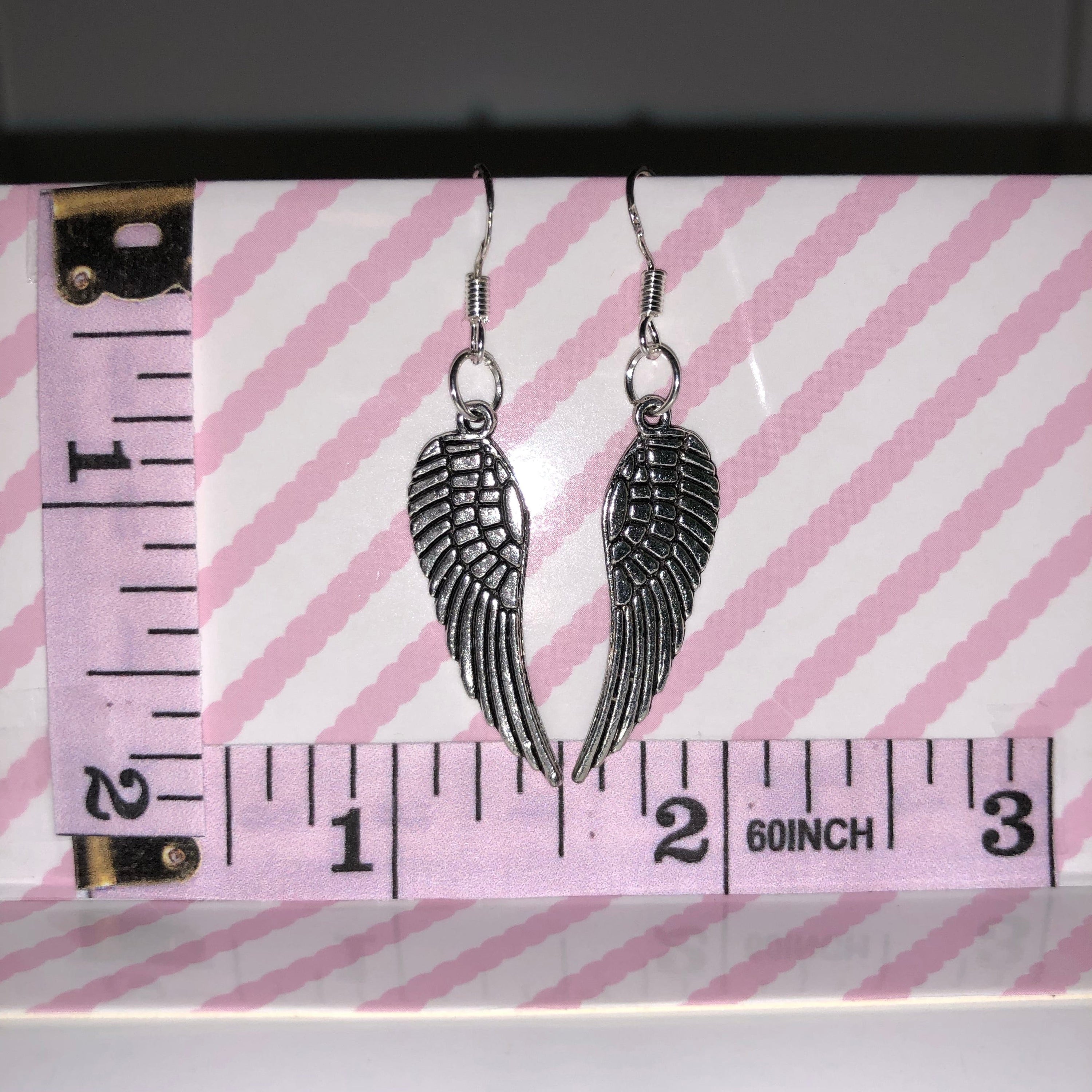Macaron Angel Wings Earrings with Silver Hooks Kawaii Gifts 27667085