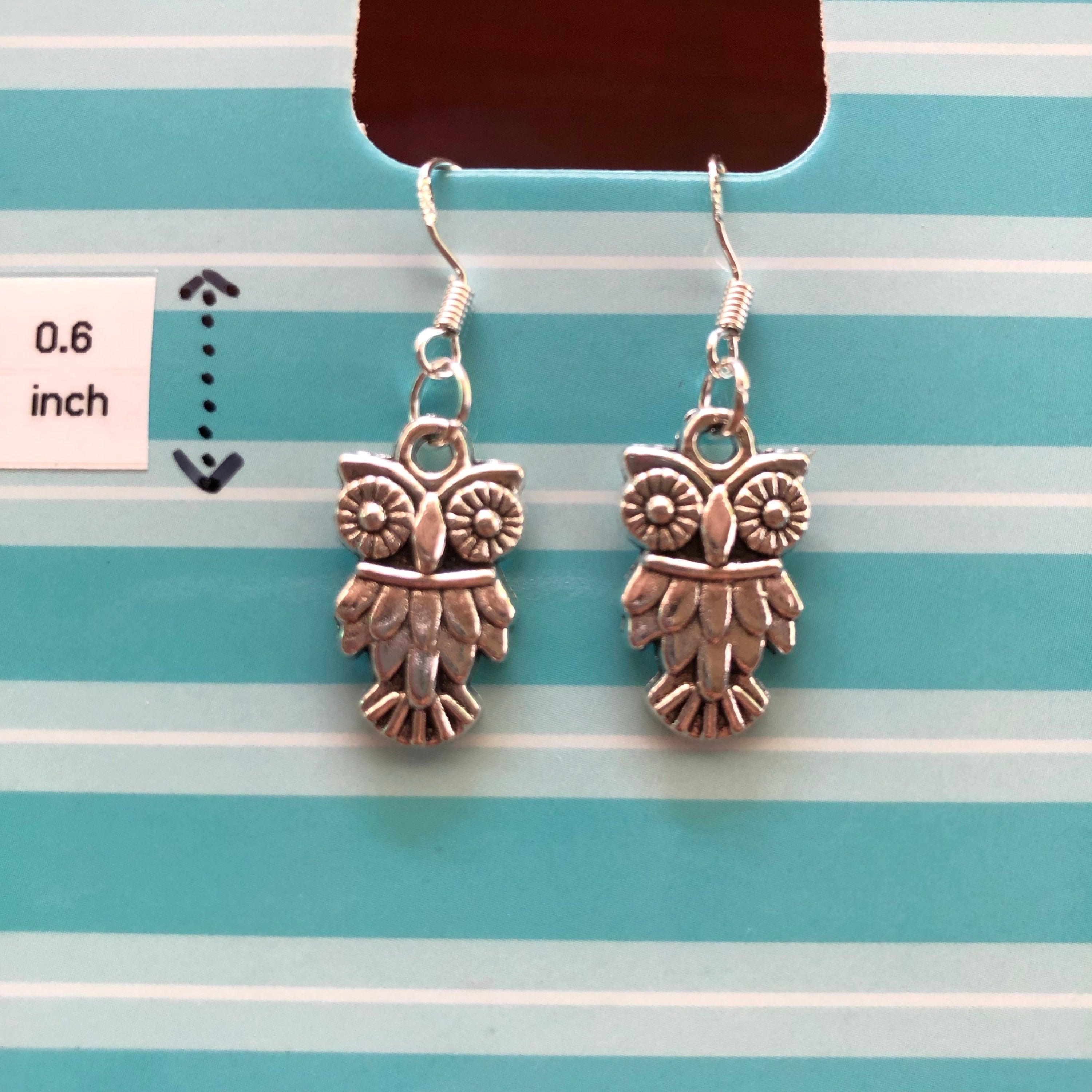 Macaron Owl Earrings with 925 Sterling Silver Hooks Kawaii Gifts 75980302