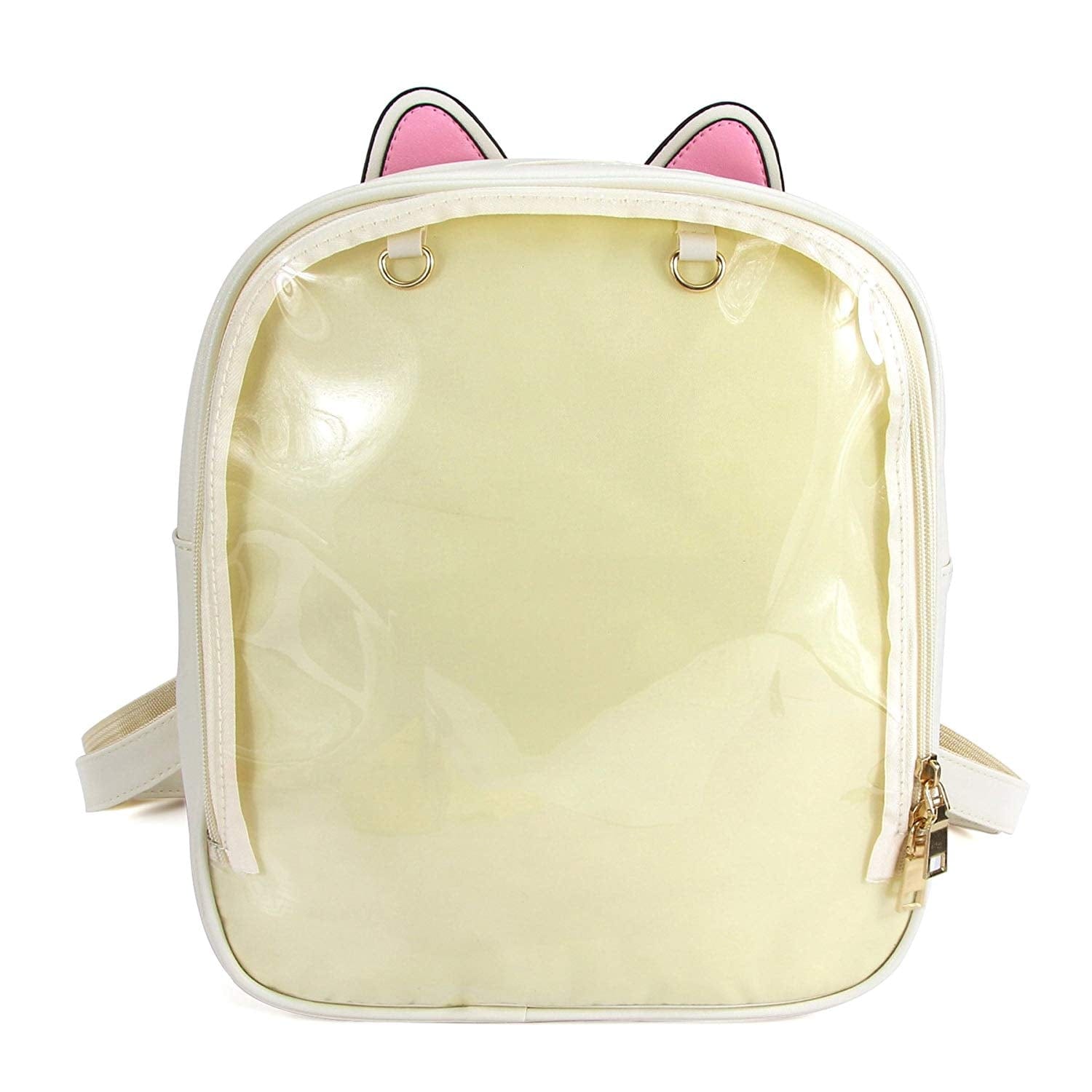 Macaron Cat Ear Ita Bag Backpack with Clear Window Kawaii Gifts 74560454