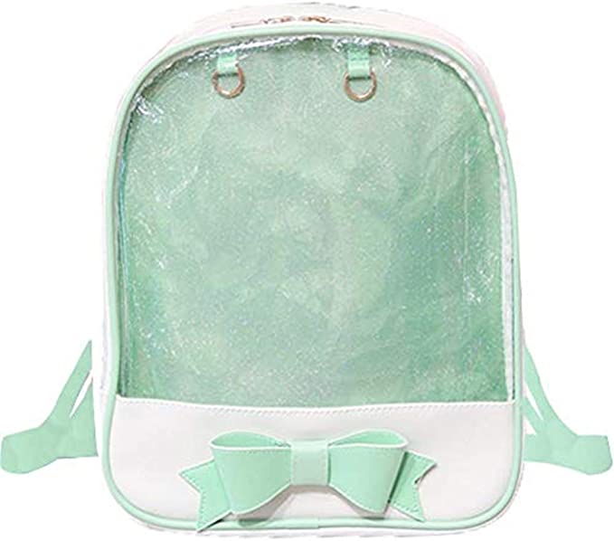 Macaron Laced Up Ita Bag Backpack with Clear Window Kawaii Gifts 76144963