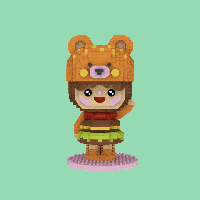 Momiji Momiji Mini Bricks Kits Burger Bear Kawaii Gifts