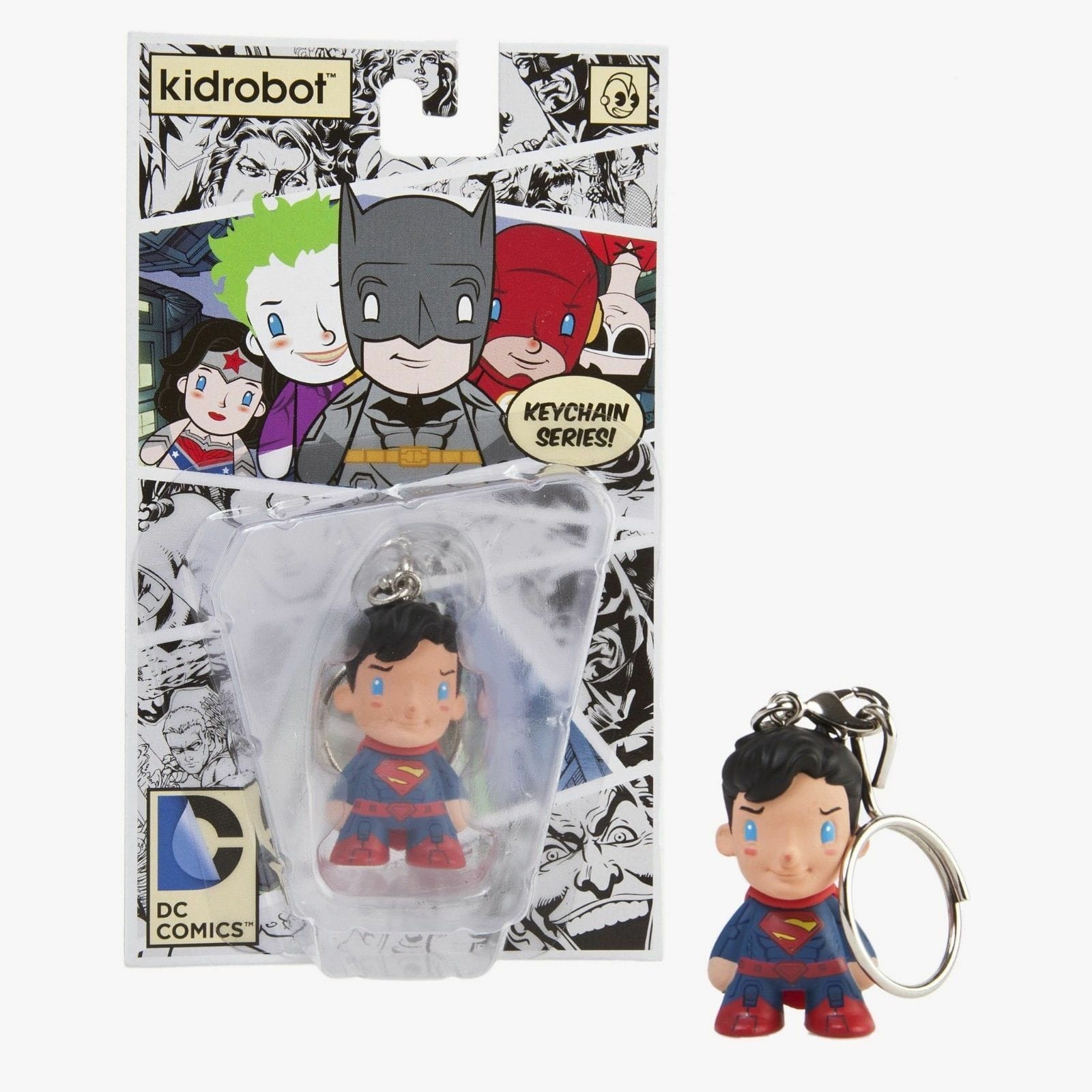 NECA Kidrobot x DC Universe Super Man 1.5" Keychain Kawaii Gifts 883975139360