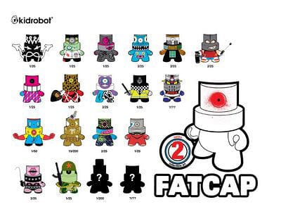 NECA Kid Robot Fat Cap 3" Figure Blind Box Series 2 Kawaii Gifts 883975013646