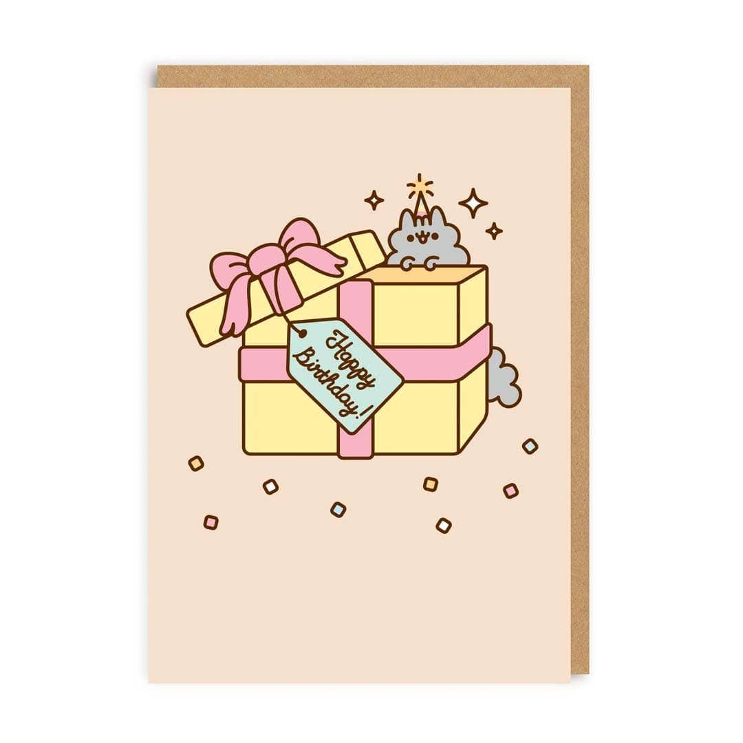 Ohh Deer Pusheen Happy Birthday Present With Tag Greeting Card Kawaii Gifts 5056392406796
