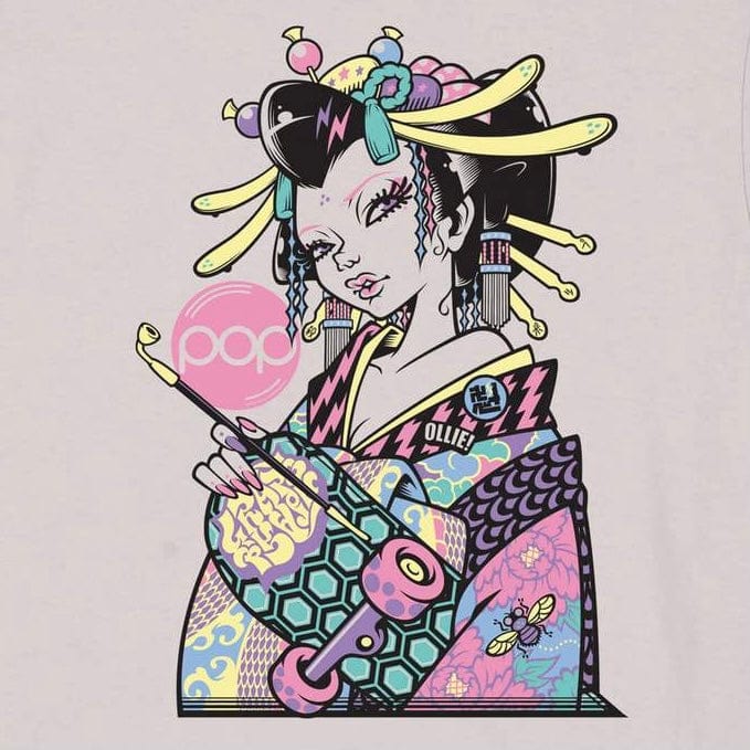 PopKiller Grape Brain Samurai Geisha Classic T-Shirt Kawaii Gifts