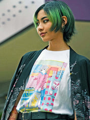 PopKiller Popkiller SCI FI GIRL KITCHEN CLASSIC T-SHIRT Small Kawaii Gifts 29902038