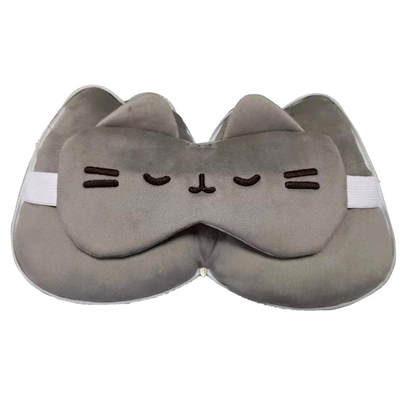 Puckator Ltd Relaxeazzz Pusheen Cat Shaped Travel Pillow & Eye Mask Kawaii Gifts 5055071771033
