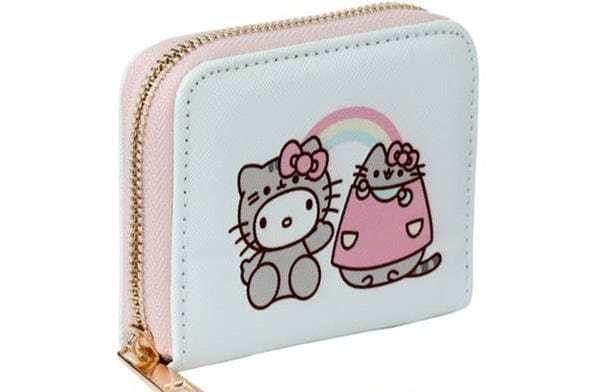 Puckator Ltd Hello Kitty X Pusheen Zip Around Small Wallet Purse White Kawaii Gifts