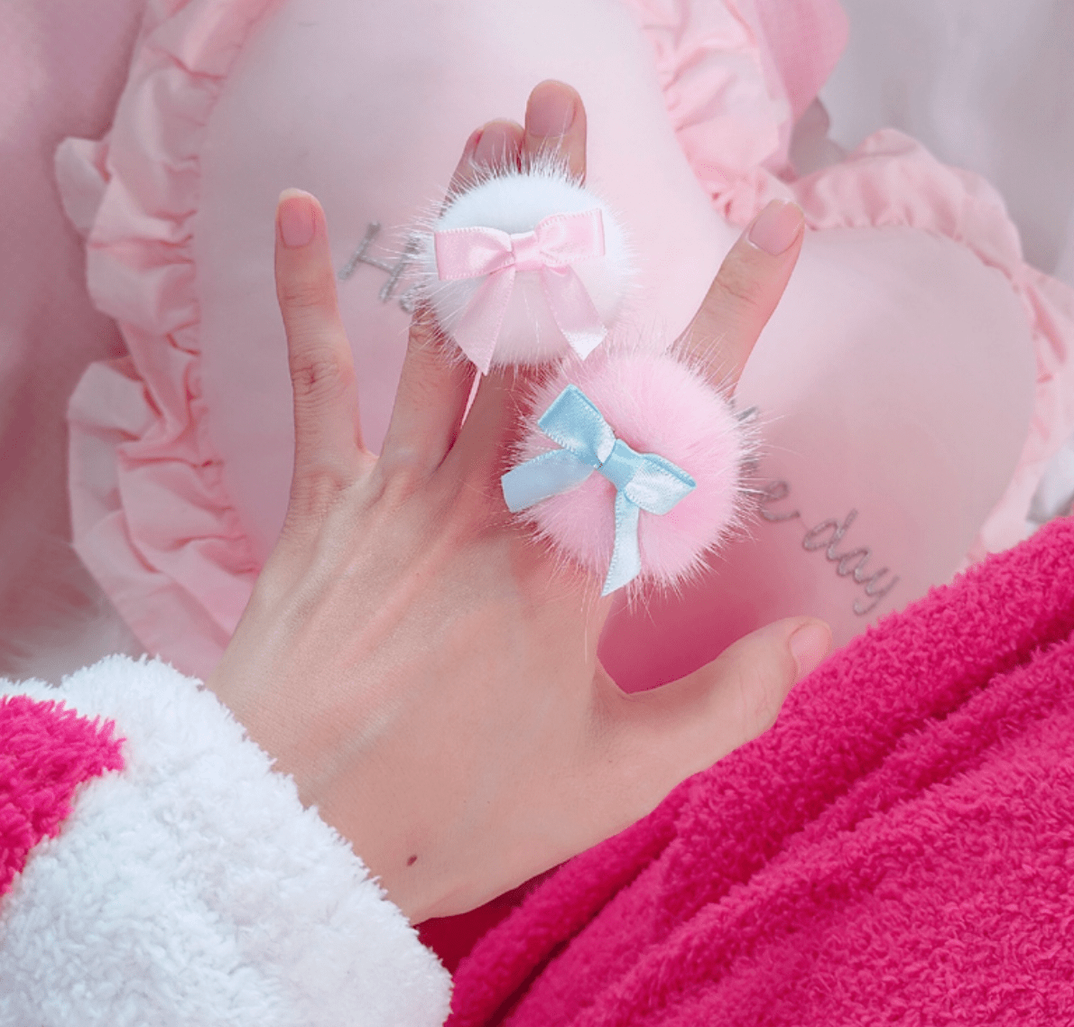 Taobao Pom Pom Ribbon Ring Kawaii Gifts