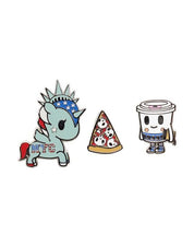 TKDK tokidoki NYC 3 Enamel Pins Set Kawaii Gifts 840080804064