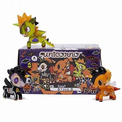 TKDK tokidoki Unicorno Halloween 3-Pack: Caramelo, Kaijucorno & Candycorno Kawaii Gifts 818310025879